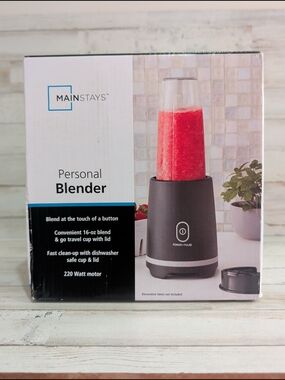 Mainstays Single Serve Personal Blender 16oz Black - New